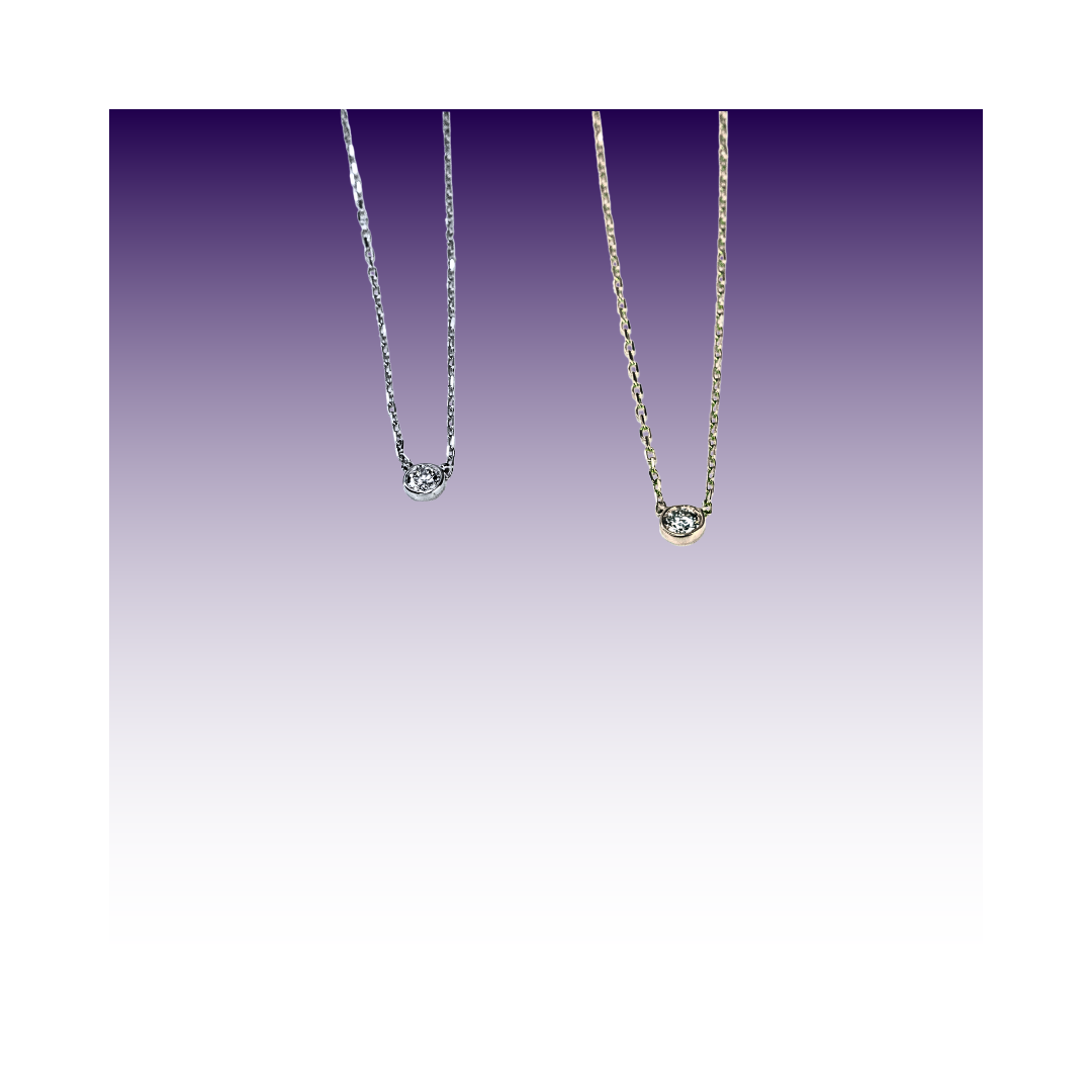 Josie Diamond Bezel Necklace