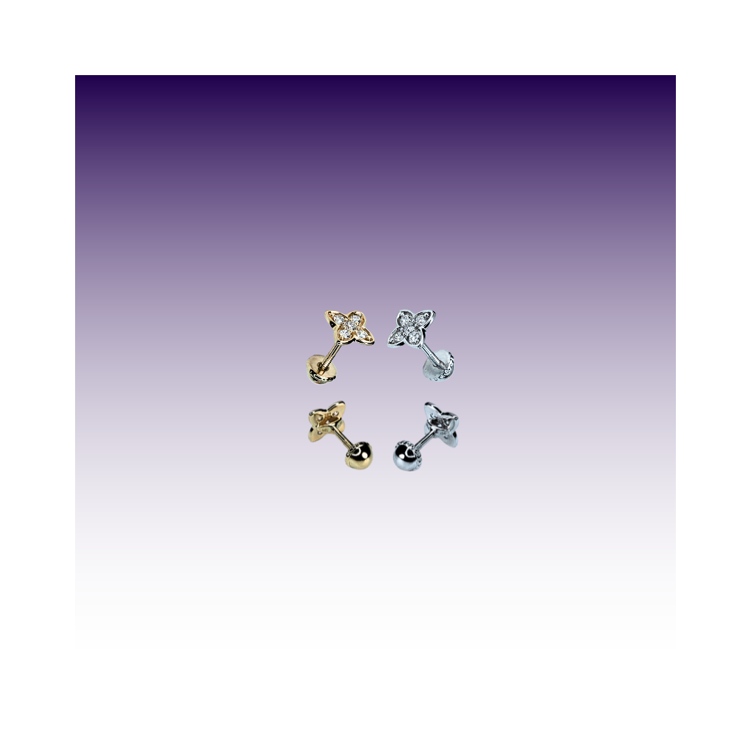 Ivy Diamond Flower Piercing