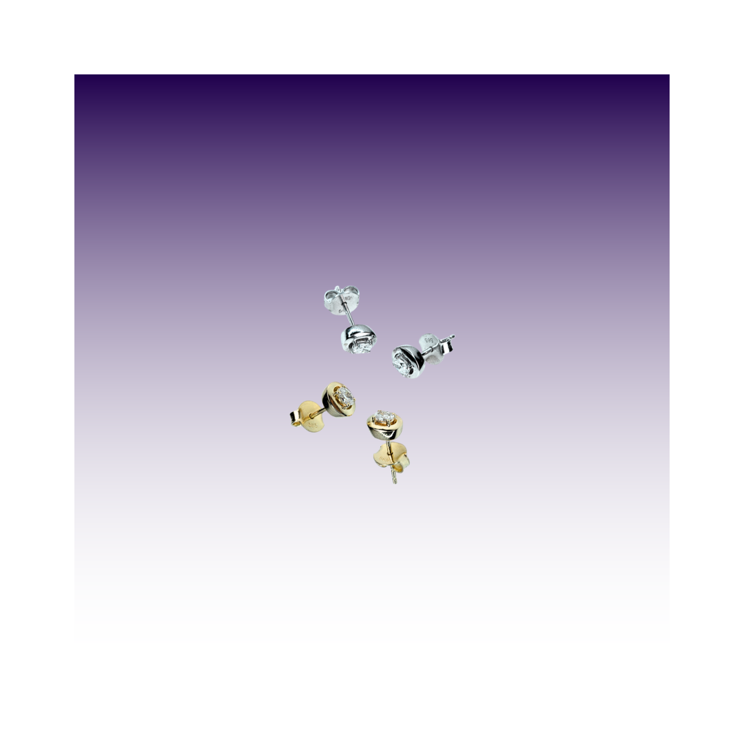 Betty Bezel Diamond Studs