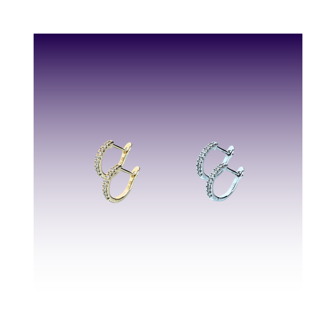 Mary Mini Diamond Hoops