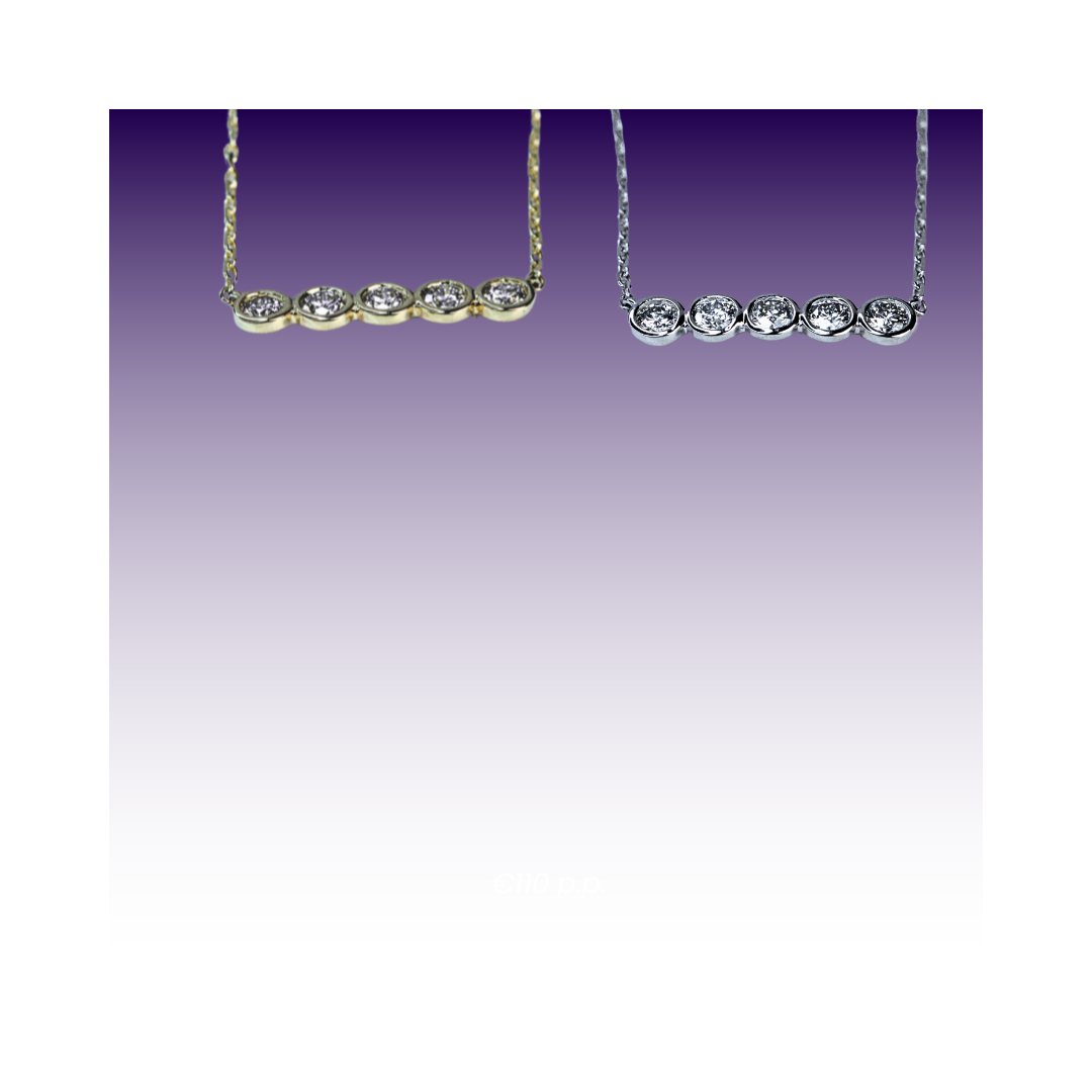 Dani 5 Diamonds Bezel Necklace