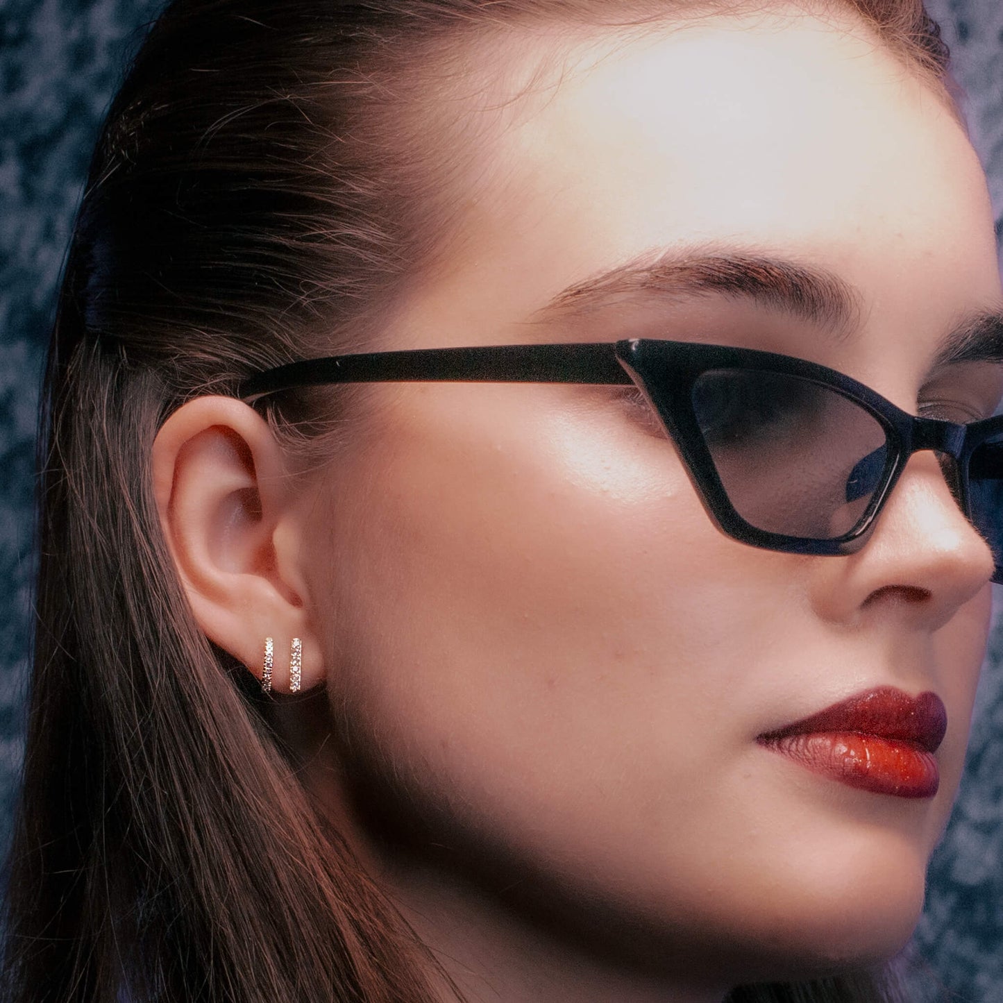 Mika Diamond Bar Earrings