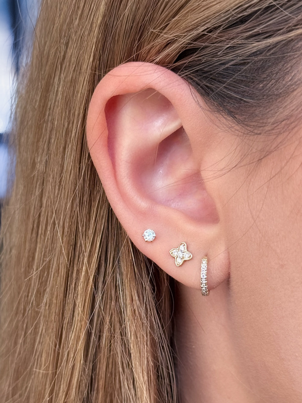 Ivy Diamond Flower Piercing