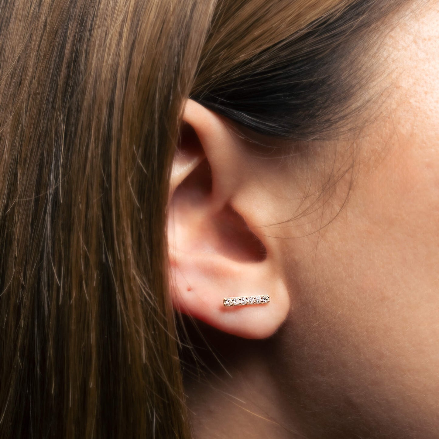 Mika Diamond Bar Earrings