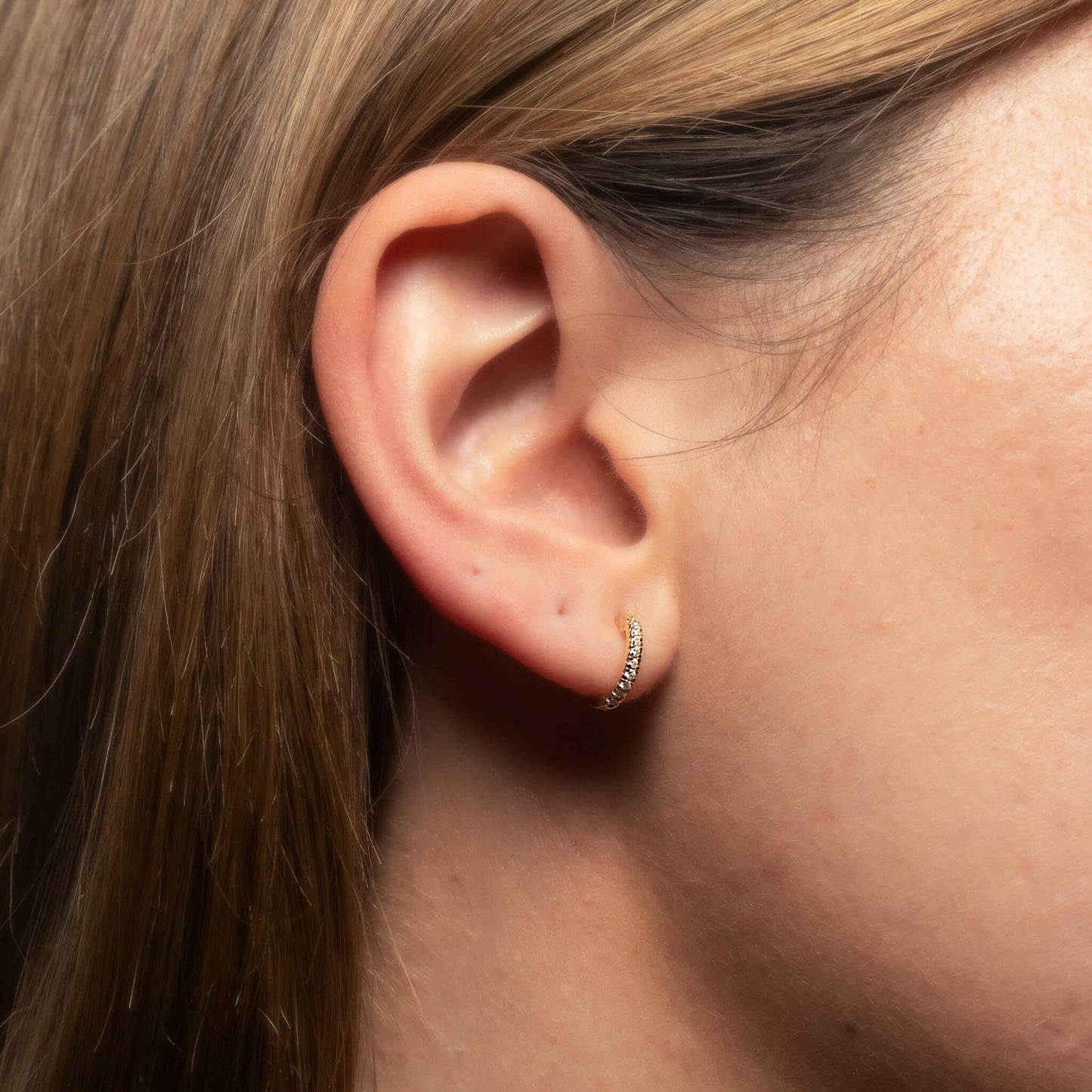 Mary Mini Diamond Hoops