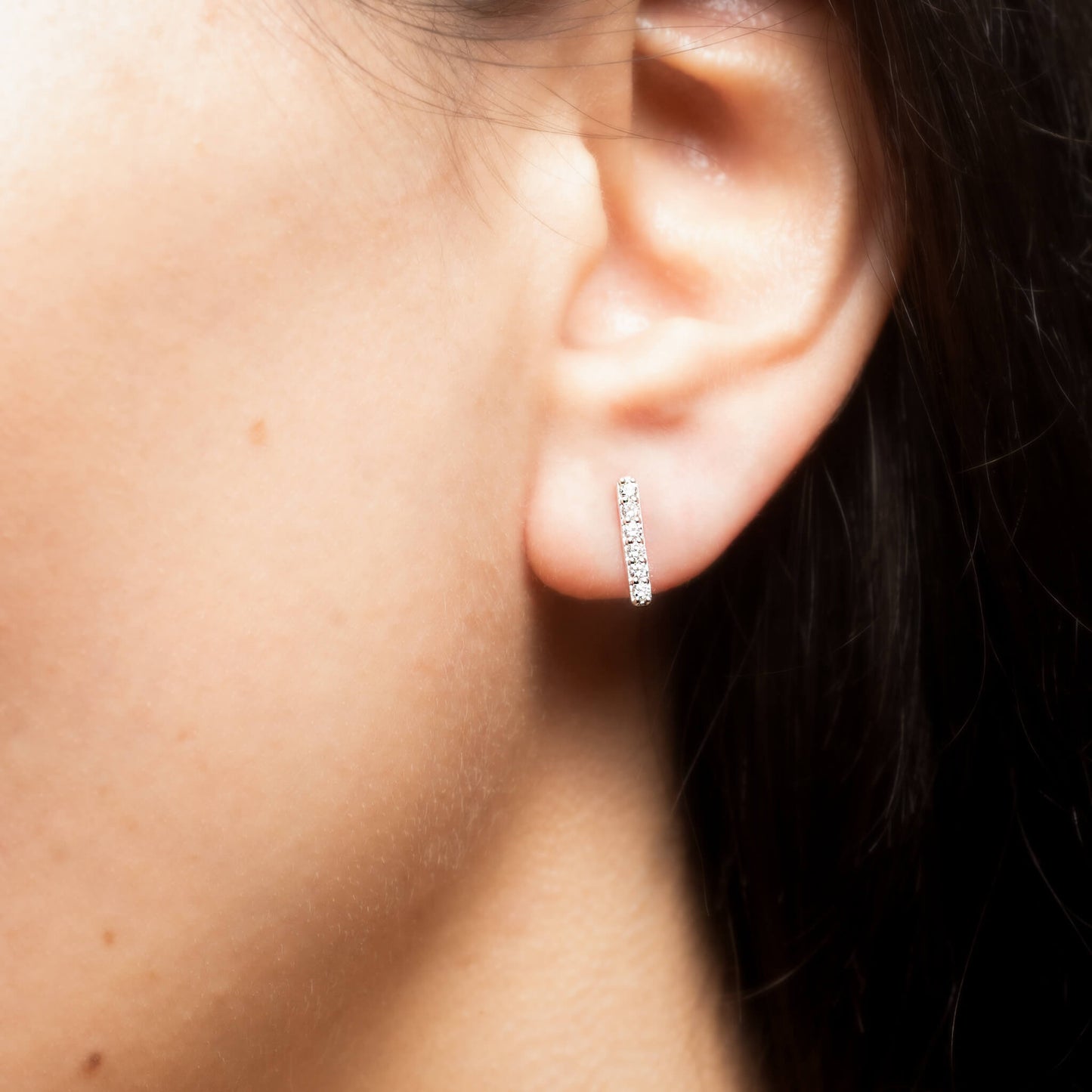 Mika Diamond Bar Earrings